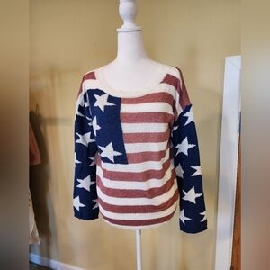 Pink Lily stars and stripes lightweight summer sweater